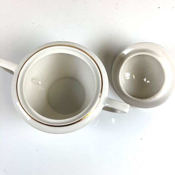 Vtg Art Deco Pattern Sugar Bowl with Lid Made in USA Porcelain China VGC - Picture 3 of 5